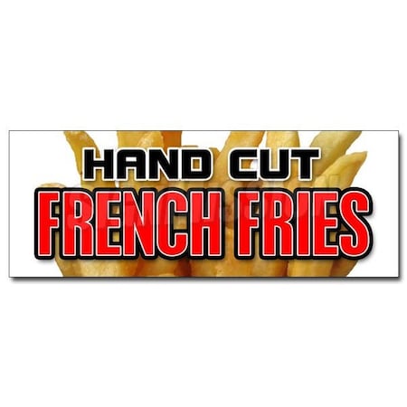 HAND CUT FRENCH FRIES DECAL Sticker Chips Idaho Crispy Frys Hot Fresh